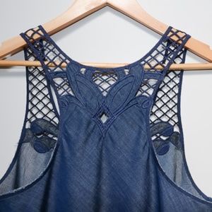 Denim Woman's Sleeveless Shirt